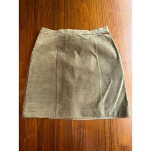 Vintage Fox Run Workshop Women's Tan Suede Leather Mini-Skirt - Size 11